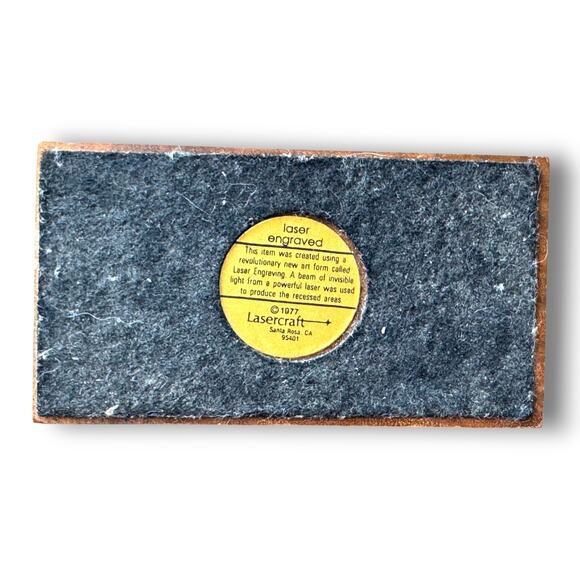 Vintage Lasercraft Wood Double Pen Pencil Holder Lasered Sailboat Nautical 1977 - Picture 6 of 6